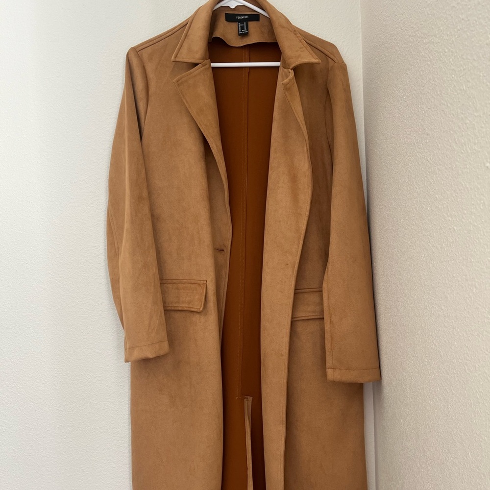 Long felt pea coat.